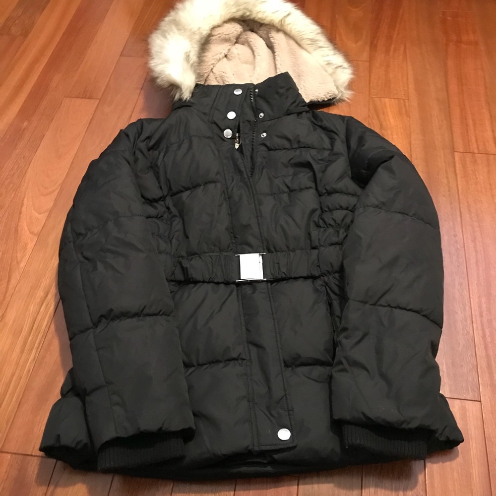 Black jacket with belt